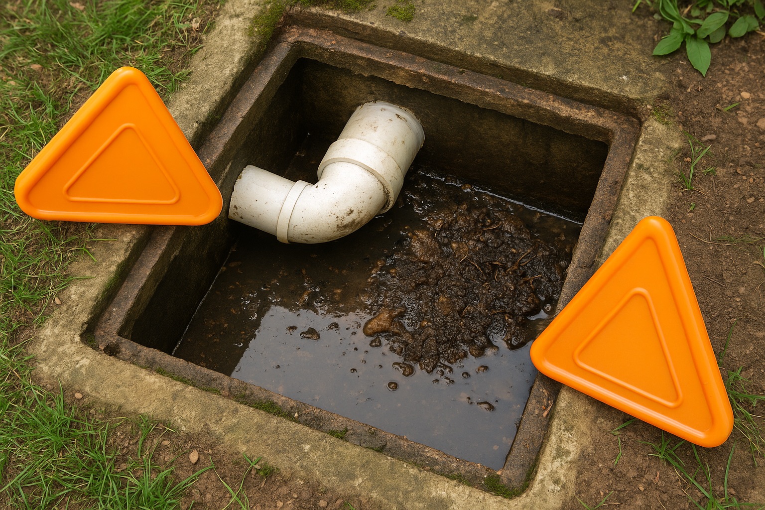 Clogged Septic Distribution Box